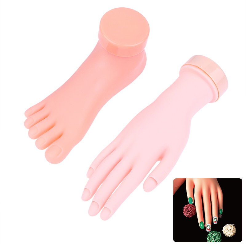 Nail Art Fake Nails - Nagelkunst-Übungshand aus Silikon, Künstliche Hand und