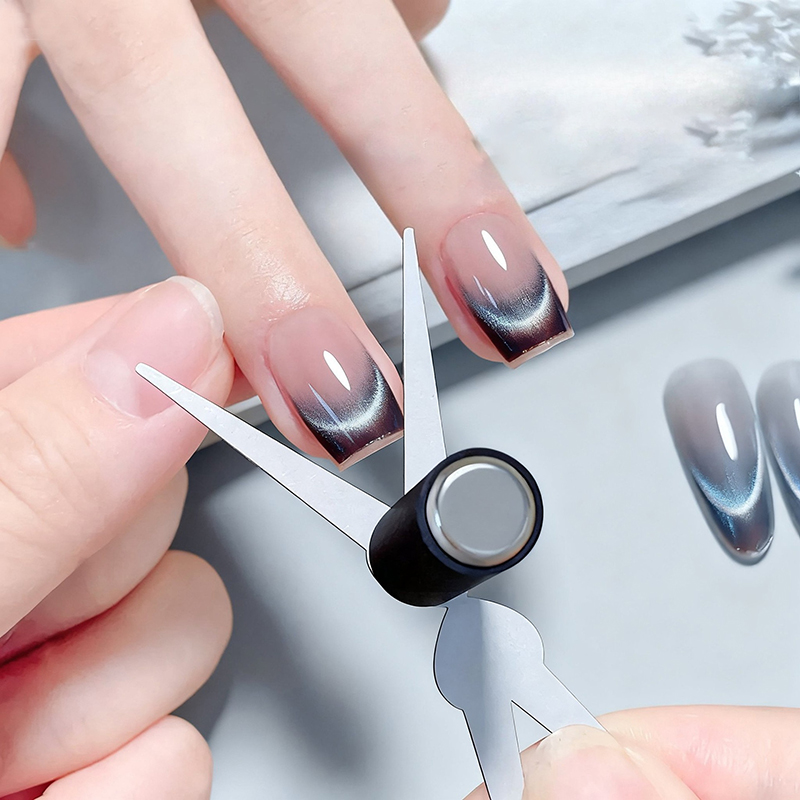 Nail Gel Polish Set - Französischer Katzenaugen-Nagelmagnet, Doppelkopf, großes Y-förmiges magnetisches