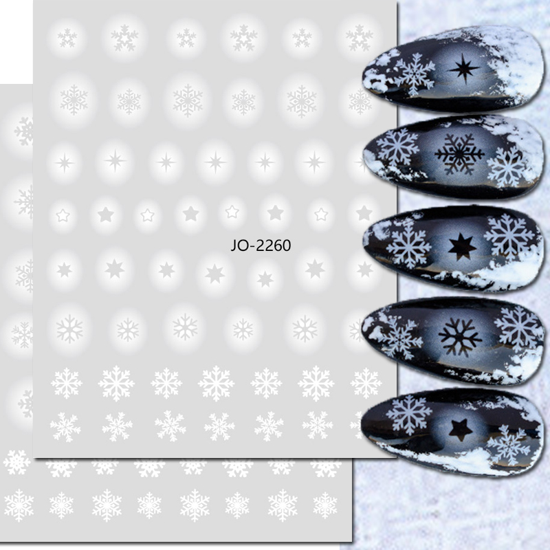 Nail Art Xmas Tree - Nail art 3d Aufkleber Weiß Hohl