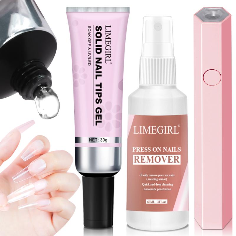Nail Art Fake Nails - 30g Weiches, transparentes Nagelgel, stark haftend,