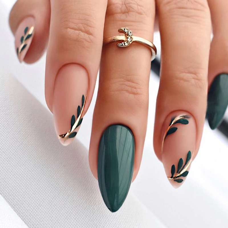 24 Teile/satz Mittellange Mand – Nail Art Simple Bewertung und Preis