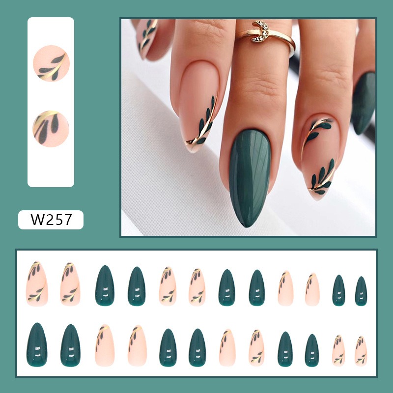 24 Teile/satz Mittellange Mand – Nail Art Simple Bewertung und Preis