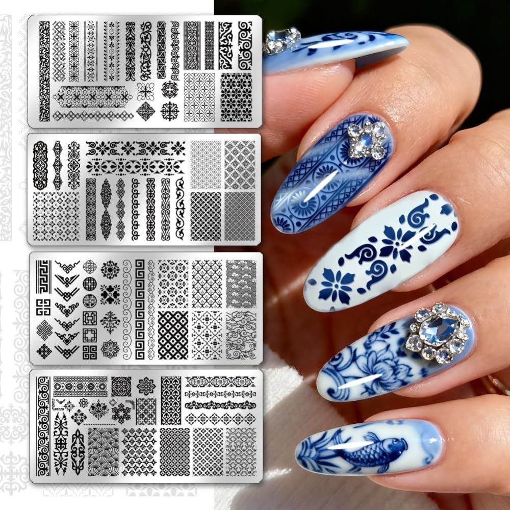 4 Stück Nagelstempelplatten im – Nail Art Motif Bewertung und Preis