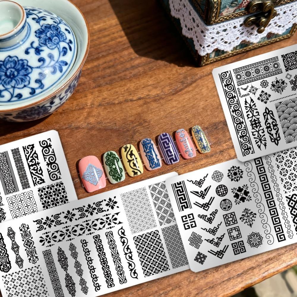 4 Stück Nagelstempelplatten im – Nail Art Motif Bewertung und Preis