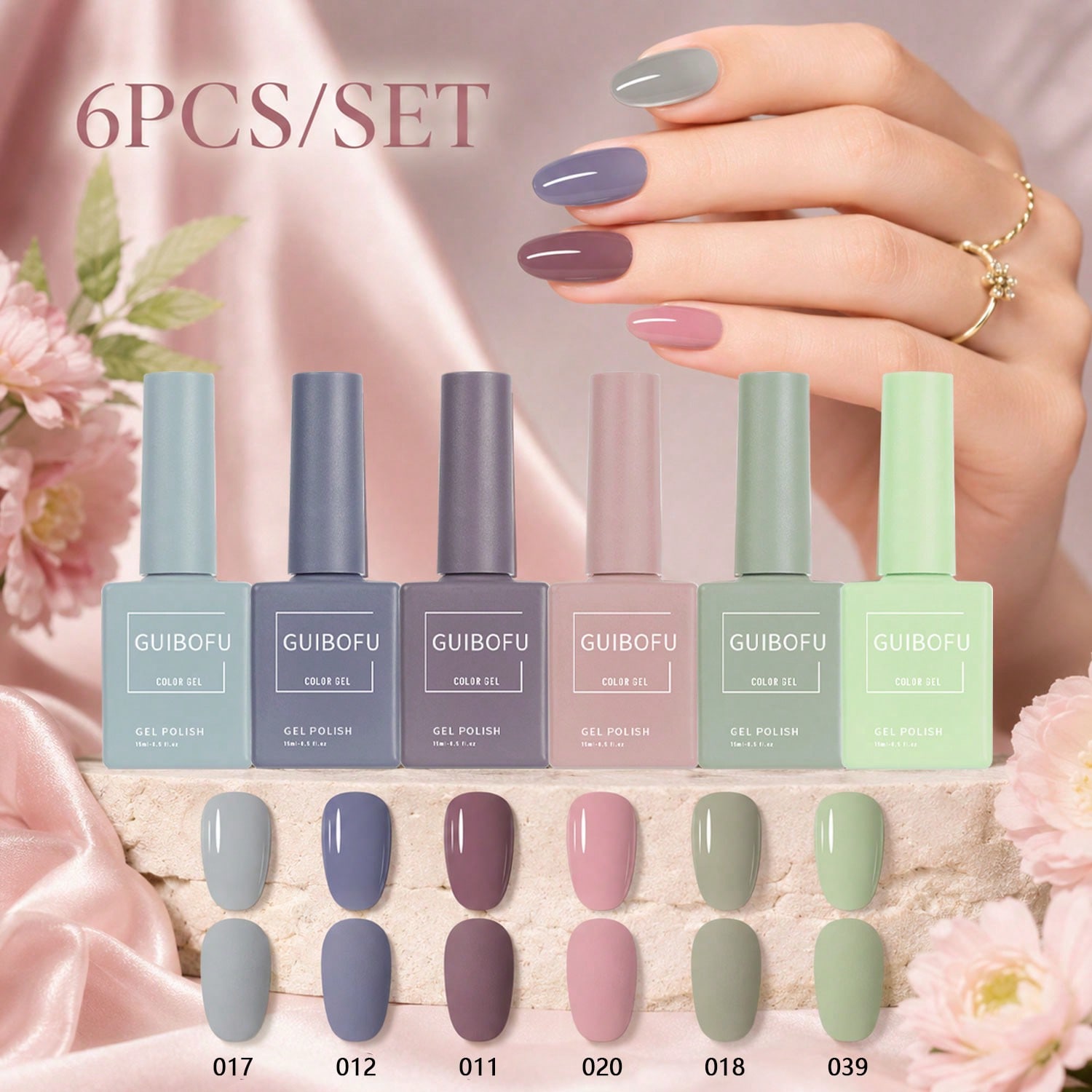 6 Stück 15ml Gel-Nagellack-Set – Nail Art Pink Soft Bewertung und Preis