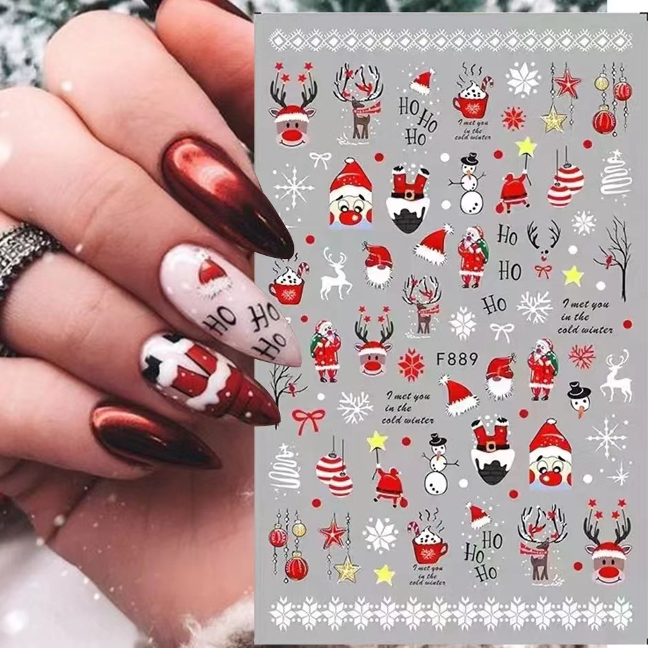 1pcs 2025 Weihnachten 3d Nail  – Nail Art Xmas 2025 Bewertung und Preis