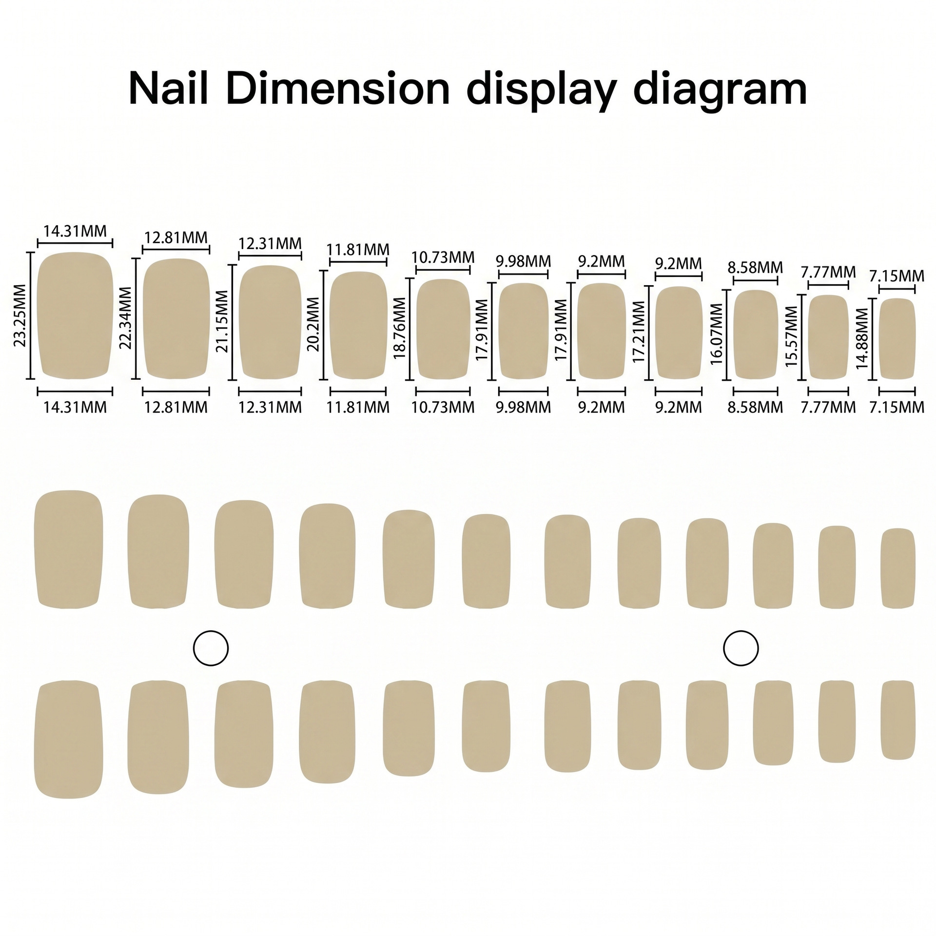 96 Stück/Set künstliche Nägel, – Nail Art Fake Nails Bewertung und Preis
