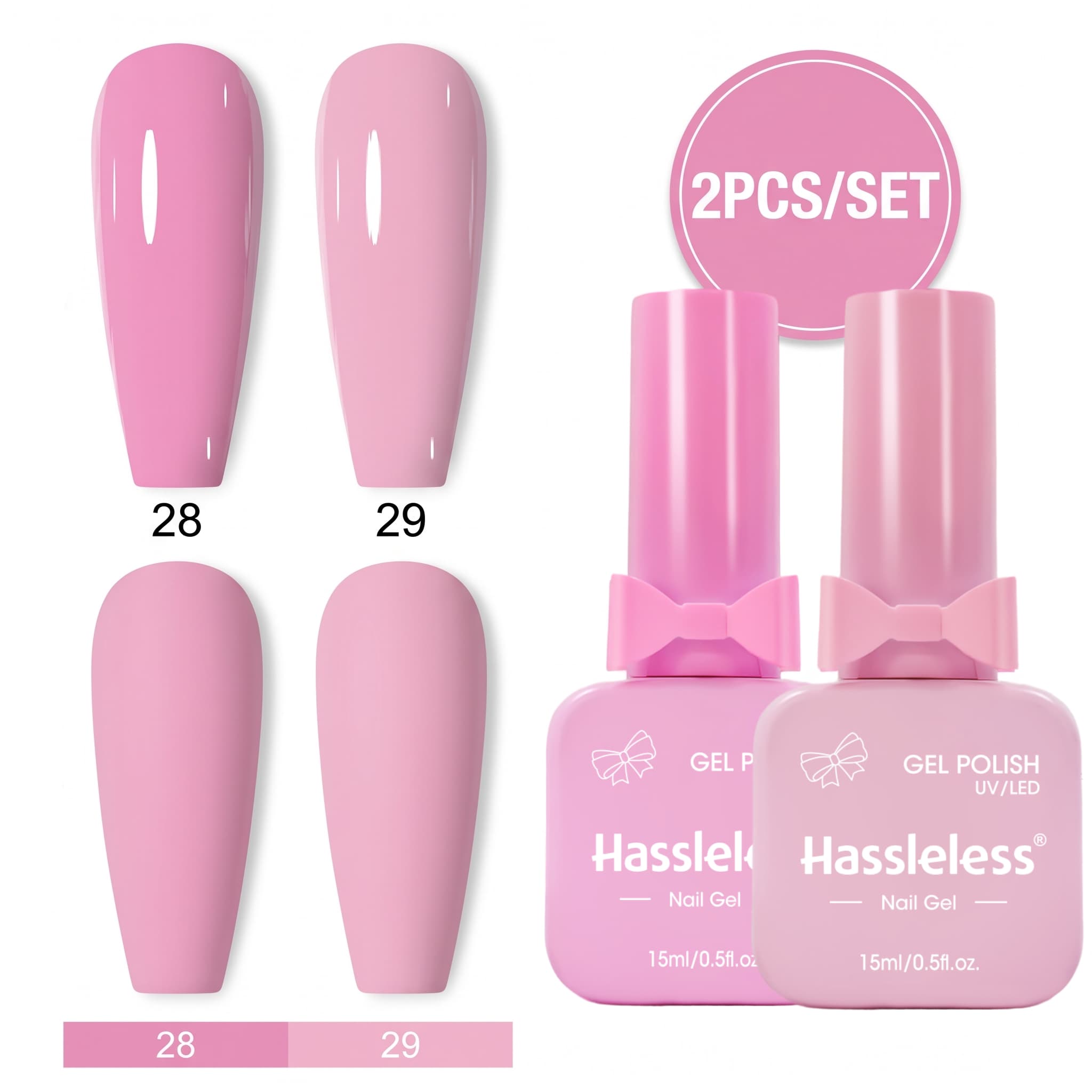 Unkompliziertes 2-teiliges Nag – Nail Art Pink Soft Bewertung und Preis