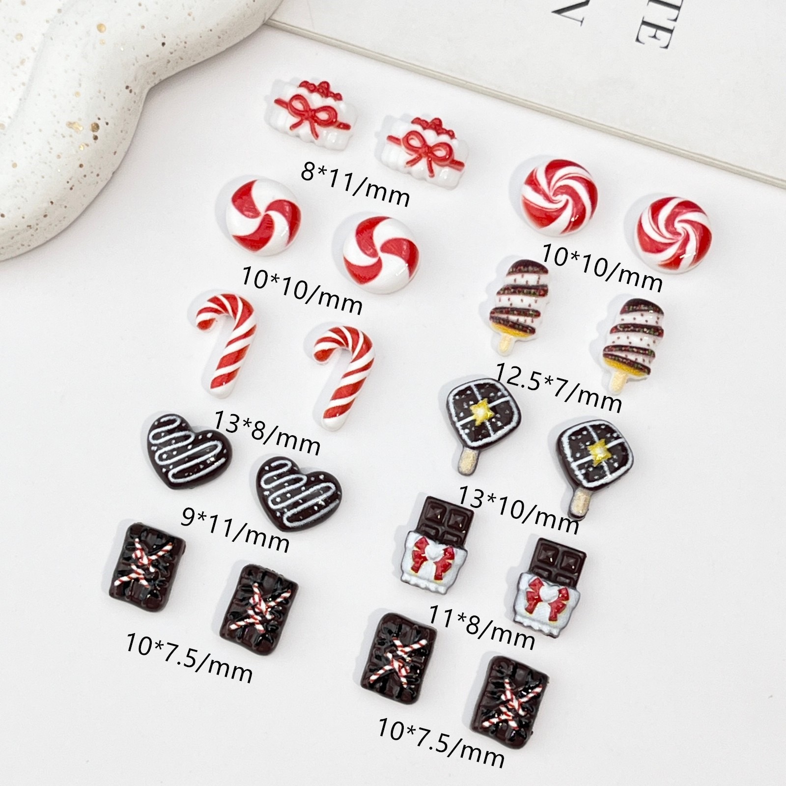 50 Stück Harz-Mini-Weihnachtsd – Nail Art Motif Bewertung und Preis