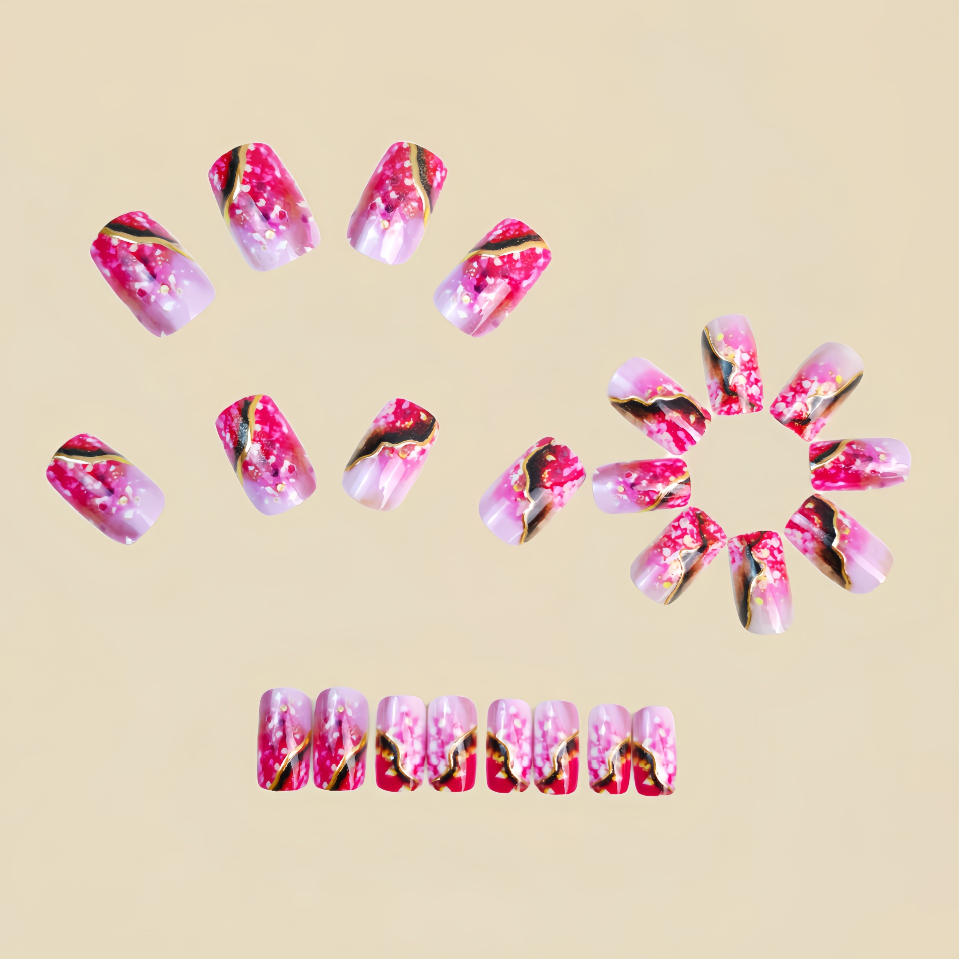 Mittellange künstliche Nägel f – Nail Art Fake Nails Bewertung und Preis